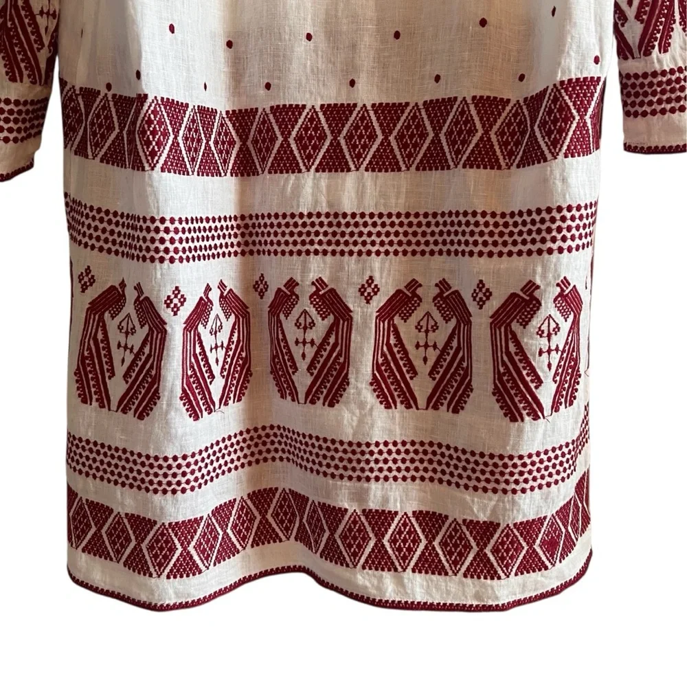 Zimmermann linen embroidered hooded mini dress in white excellent condition - Picture 10 of 11